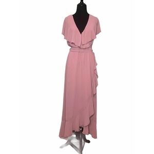 Show Me your Mumu Blush Pink Sleeveless Wrap Skirt Maxi Dress Size M